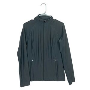 Lucy tech athletic gray full zip compression jacket size small